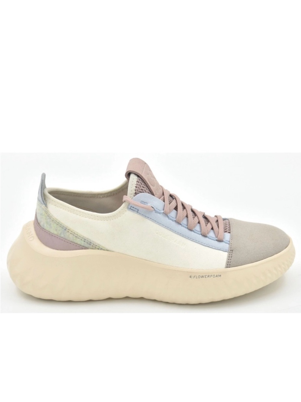 Cole Hann Women’s Low-Profile Sneaker in Cream, Pink & Light Blue
